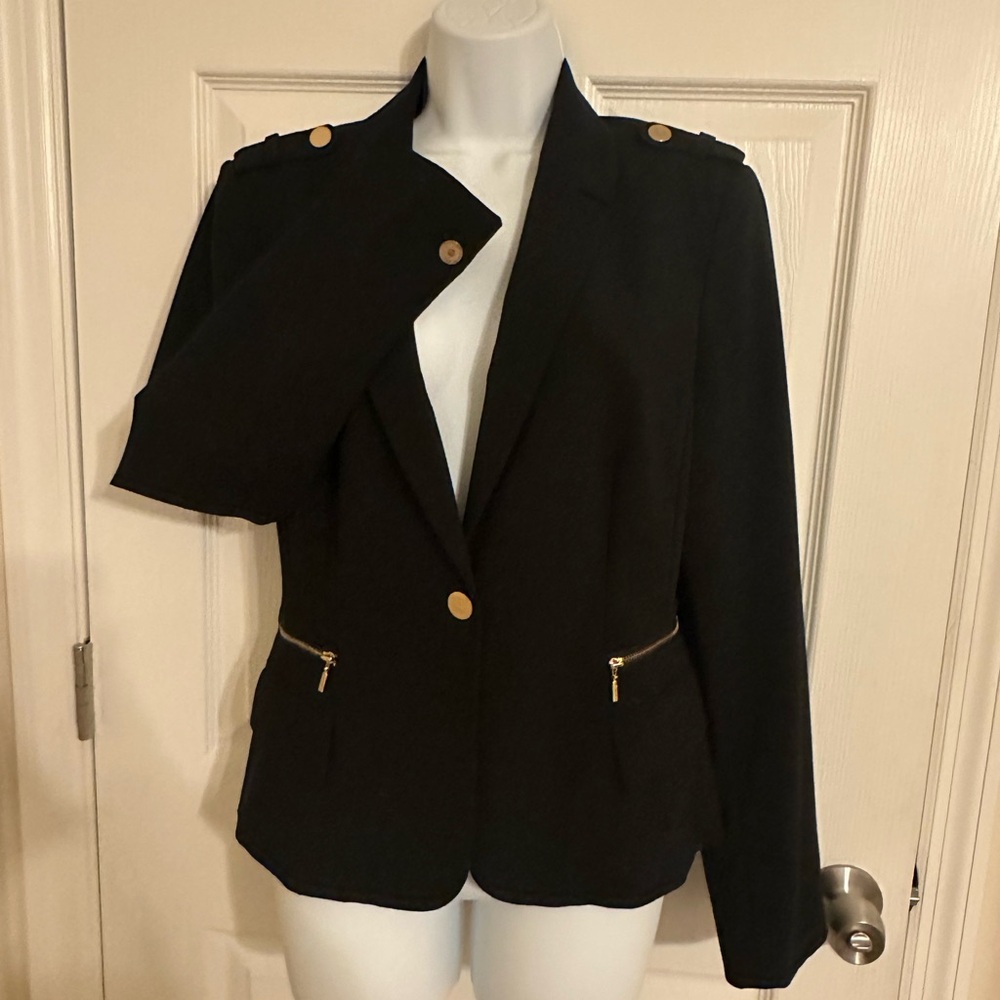 Calvin Klein Black Blazer with Gold Buttons